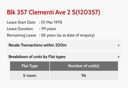 Blk 357 Clementi Avenue 2 (Clementi), HDB 5 Rooms #174859642
